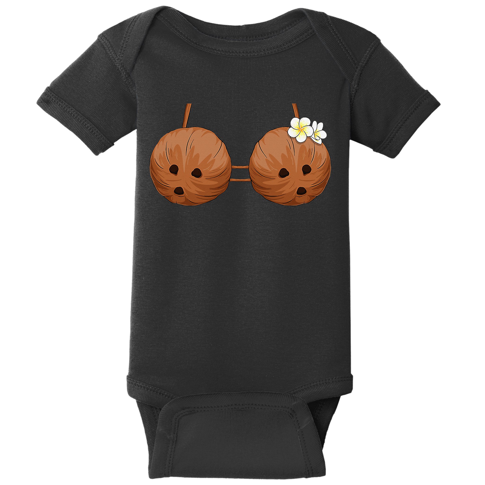 Summer Coconut Bra Halloween Costume Hawaii Aloha Beach Baby Bodysuit