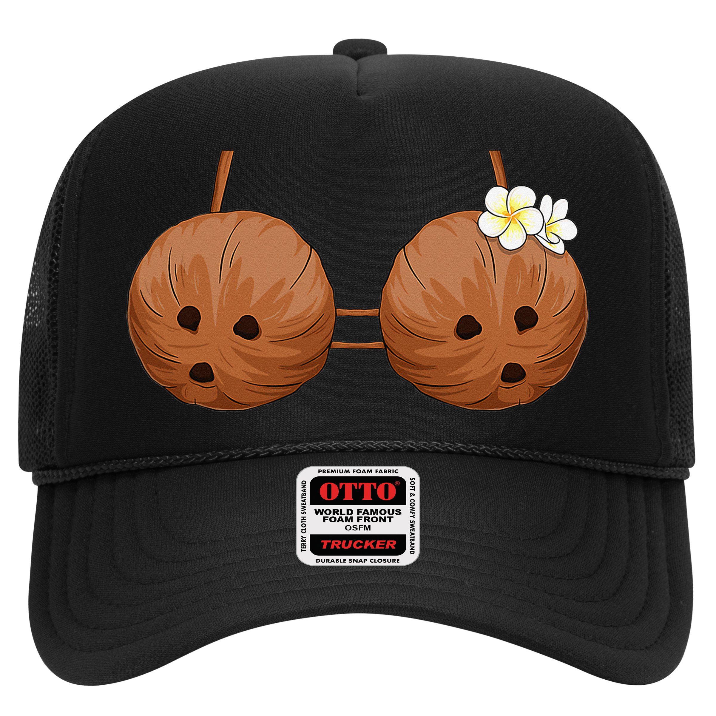 Summer Coconut Bra Halloween Costume Hawaii Aloha Beach Hat