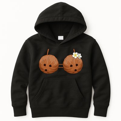 Summer Coconut Bra Halloween Costume Hawaii Aloha Beach Kids Hoodie