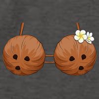Summer Coconut Bra Halloween Costume Hawaii Aloha Beach Vector Backpack