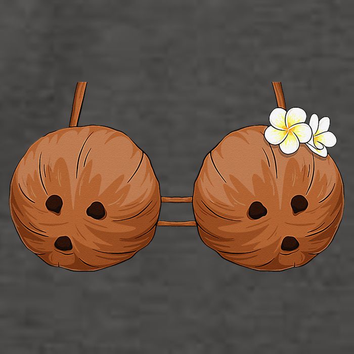 Summer Coconut Bra Halloween Costume Hawaii Aloha Beach Vector Backpack