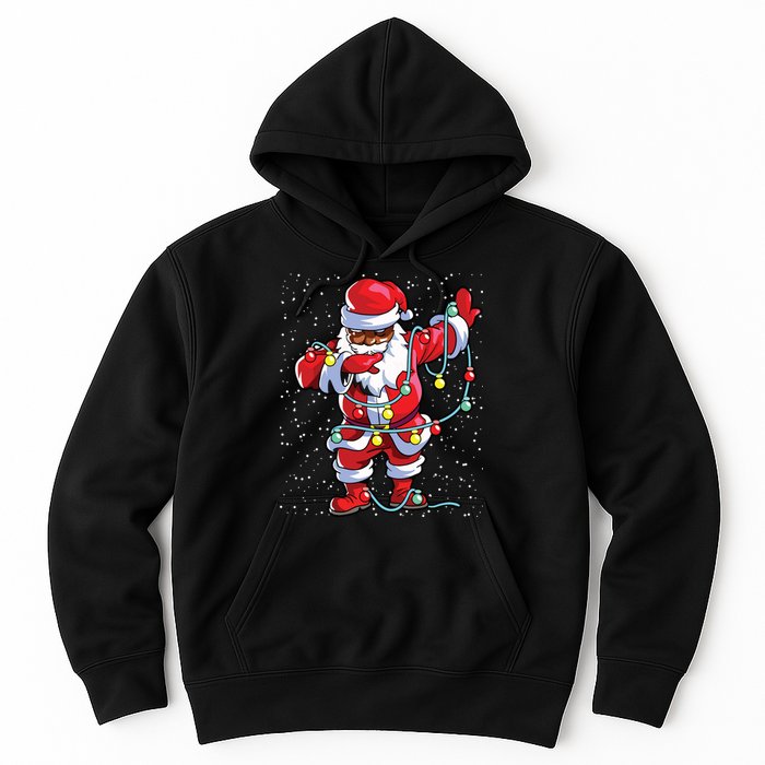 Santa Claus Black Christmas Afro African American Xmas Hoodie