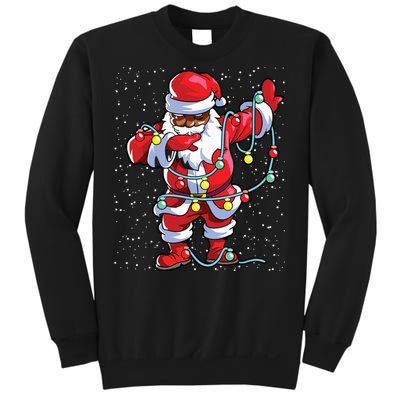 Santa Claus Black Christmas Afro African American Xmas Sweatshirt