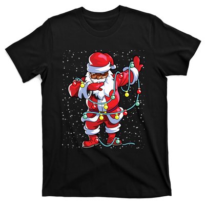 Santa Claus Black Christmas Afro African American Xmas T-Shirt