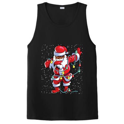 Santa Claus Black Christmas Afro African American Xmas PosiCharge Competitor Tank