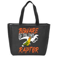 Sun Conure Beware Of The Tiny Raptor Parrot Bird Conure Zip Tote Bag