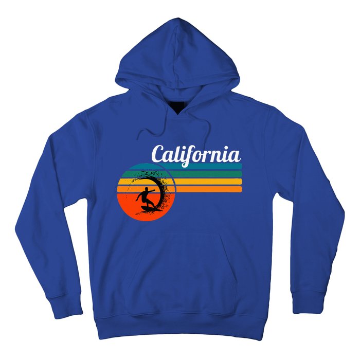 Surf California Beach Vintage Retro Surf Hoodie