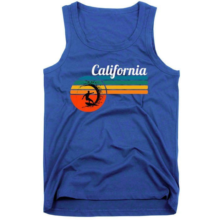 Surf California Beach Vintage Retro Surf Tank Top