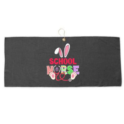 Stethoscope Cute Bunny School Nurse Easter Teacher Large Microfiber Waffle Golf Towel