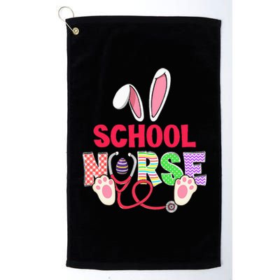 Stethoscope Cute Bunny School Nurse Easter Teacher Platinum Collection Golf Towel