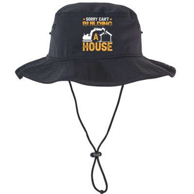 Sorry Cant Building A House Construction Worker Funny Gift Legacy Cool Fit Booney Bucket Hat