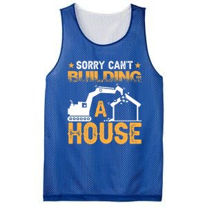 Sorry Cant Building A House Construction Worker Funny Gift Mesh Reversible Basketball Jersey Tank