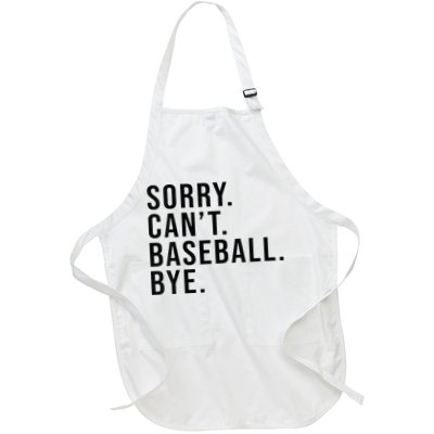 Sorry Cant Baseball Bye Funny Baseball Lover Game Day Vibes Apron