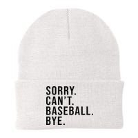 Sorry Cant Baseball Bye Funny Baseball Lover Game Day Vibes Beanie