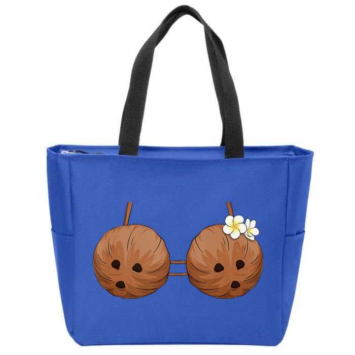 Summer Coconut Bra Halloween Costume Hawaii Aloha Beach Zip Tote Bag