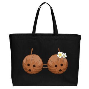 Summer Coconut Bra Halloween Costume Hawaii Aloha Beach Cotton Canvas Jumbo Tote