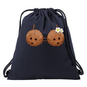 Summer Coconut Bra Halloween Costume Hawaii Aloha Beach Drawstring Bag