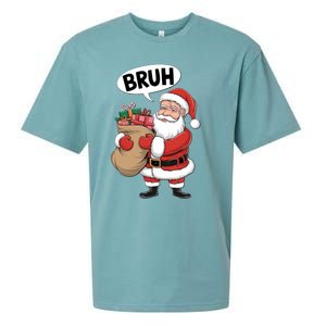 Santa Claus Bruh Funny Christmas Santa With Presents Meaningful Gift Sueded Cloud Jersey T-Shirt