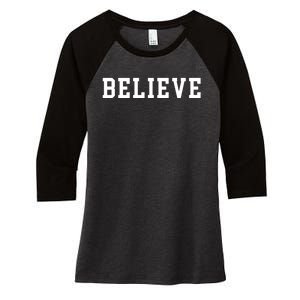 South Carolina Believe Women's Tri-Blend 3/4-Sleeve Raglan Shirt