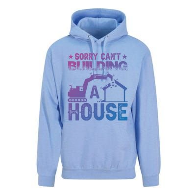 Sorry Cant Building A House Construction Worker Funny Gift Unisex Surf Hoodie