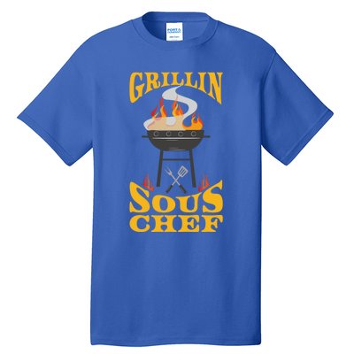 Sous Chef Bbq Grill Smoker And Barbecue Chef Cute Gift Tall T-Shirt