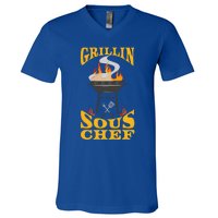 Sous Chef Bbq Grill Smoker And Barbecue Chef Cute Gift V-Neck T-Shirt