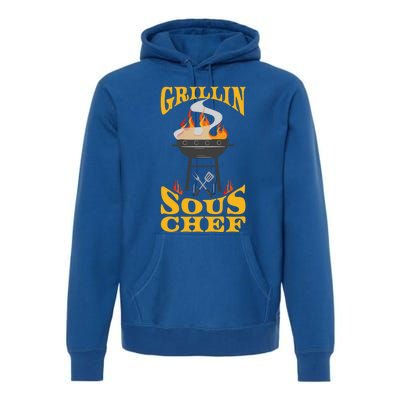 Sous Chef Bbq Grill Smoker And Barbecue Chef Cute Gift Premium Hoodie