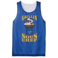 Sous Chef Bbq Grill Smoker And Barbecue Chef Cute Gift Mesh Reversible Basketball Jersey Tank