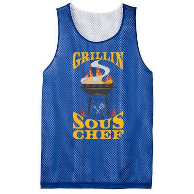 Sous Chef Bbq Grill Smoker And Barbecue Chef Cute Gift Mesh Reversible Basketball Jersey Tank