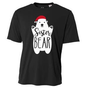 Sister Christmas Bear Santa Gift Family Matching Pajamas Cooling Performance Crew T-Shirt