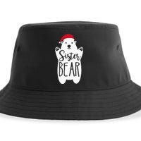 Sister Christmas Bear Santa Gift Family Matching Pajamas Sustainable Bucket Hat