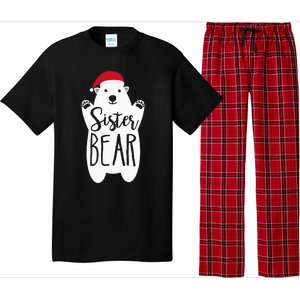 Sister Christmas Bear Santa Gift Family Matching Pajamas Pajama Set