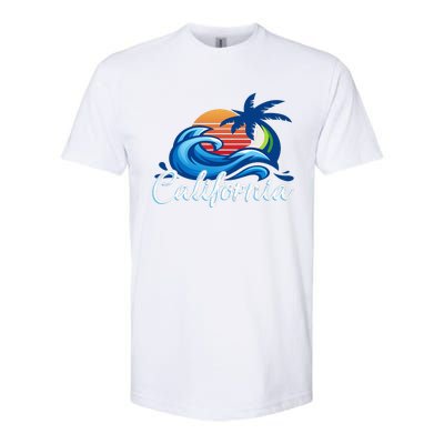 Sunset Cali Beach Waves Surfing Usa California Softstyle® CVC T-Shirt