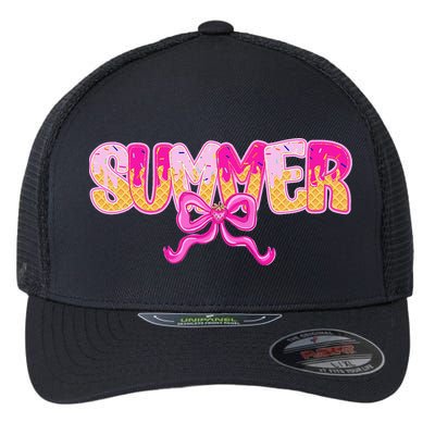Summer Coquette Bow Ice Cream Summer Vacation Hawaii Beach Flexfit Unipanel Trucker Cap