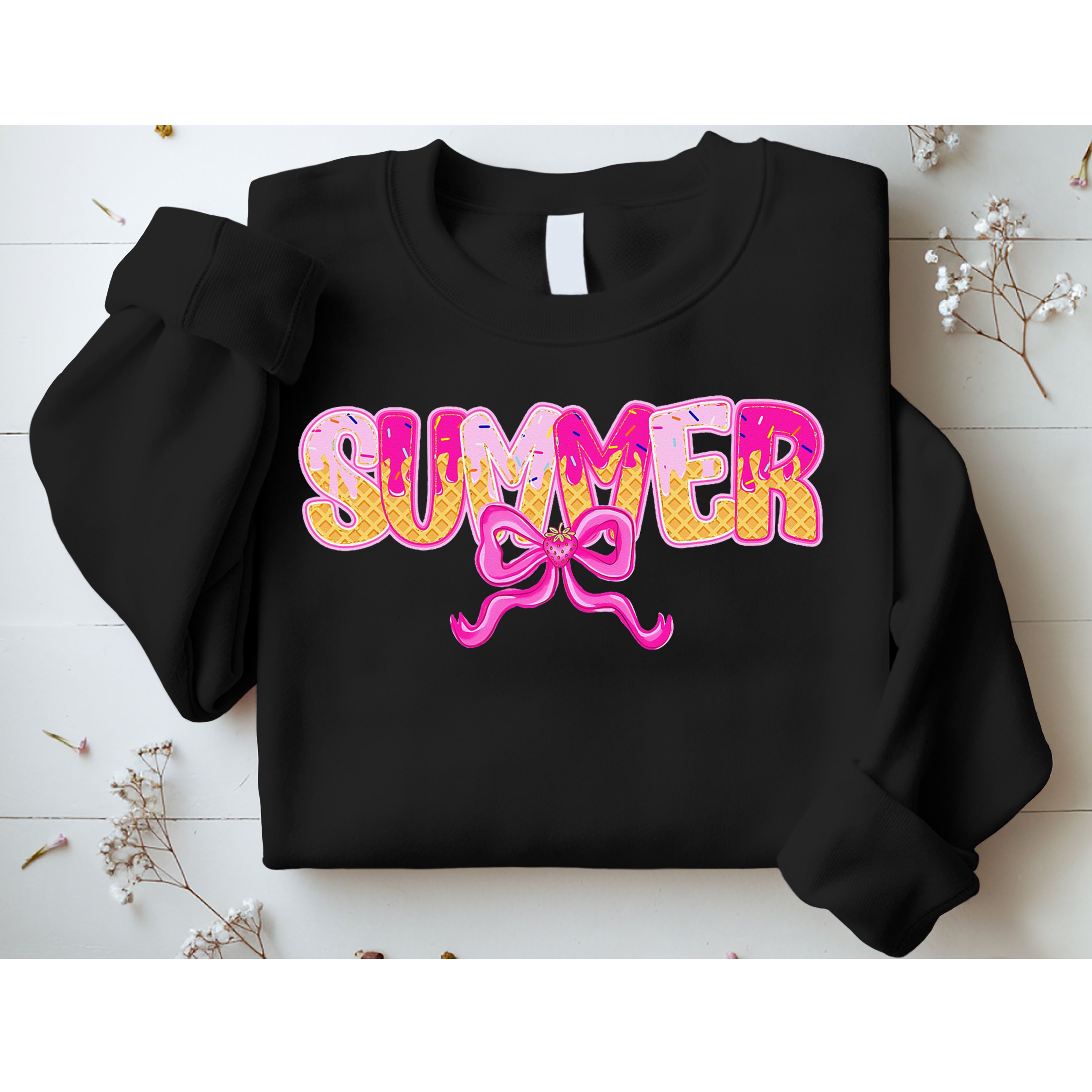 Summer Coquette Bow Ice Cream Summer Vacation Hawaii Beach Sweatshirt