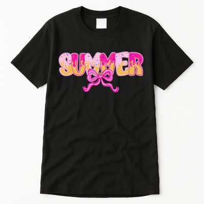 Summer Coquette Bow Ice Cream Summer Vacation Hawaii Beach Tall T-Shirt