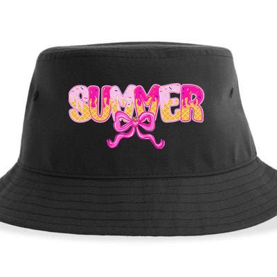 Summer Coquette Bow Ice Cream Summer Vacation Hawaii Beach Sustainable Bucket Hat