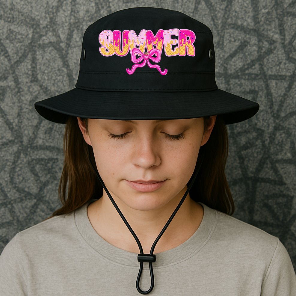 Summer Coquette Bow Ice Cream Summer Vacation Hawaii Beach Bucket Hat