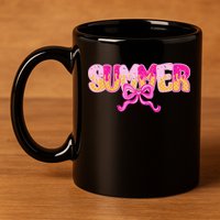 Summer Coquette Bow Ice Cream Summer Vacation Hawaii Beach 11oz C Handle Ceramic Mug