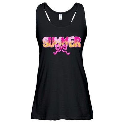 Summer Coquette Bow Ice Cream Summer Vacation Hawaii Beach Ladies Essential Flowy Tank