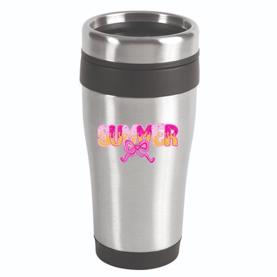 Summer Coquette Bow Ice Cream Summer Vacation Hawaii Beach 16oz Travel Tumbler