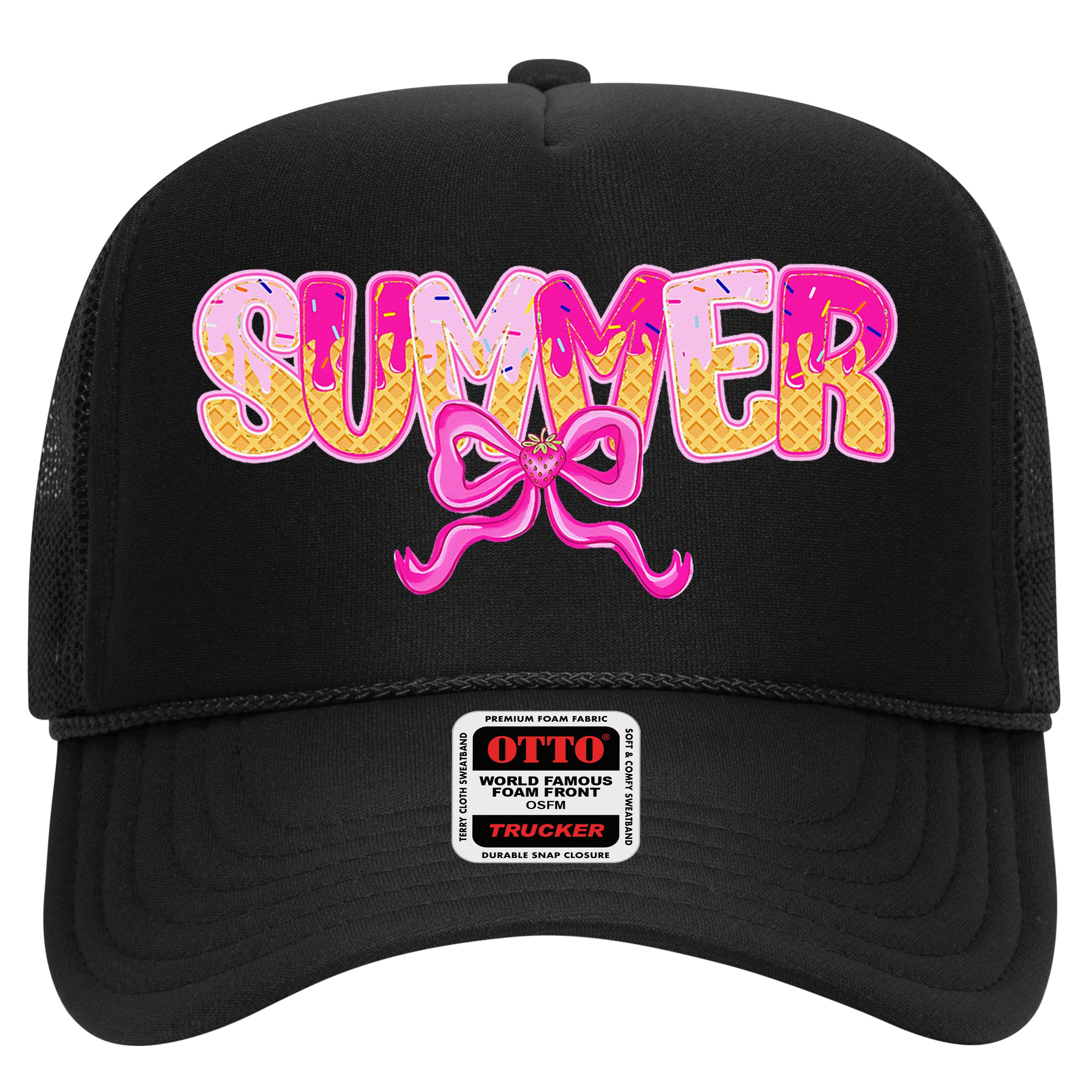 Summer Coquette Bow Ice Cream Summer Vacation Hawaii Beach Hat