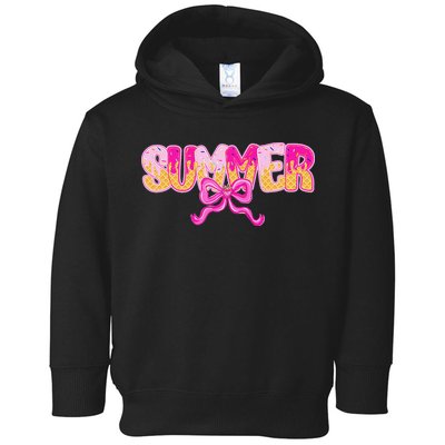 Summer Coquette Bow Ice Cream Summer Vacation Hawaii Beach Toddler Hoodie