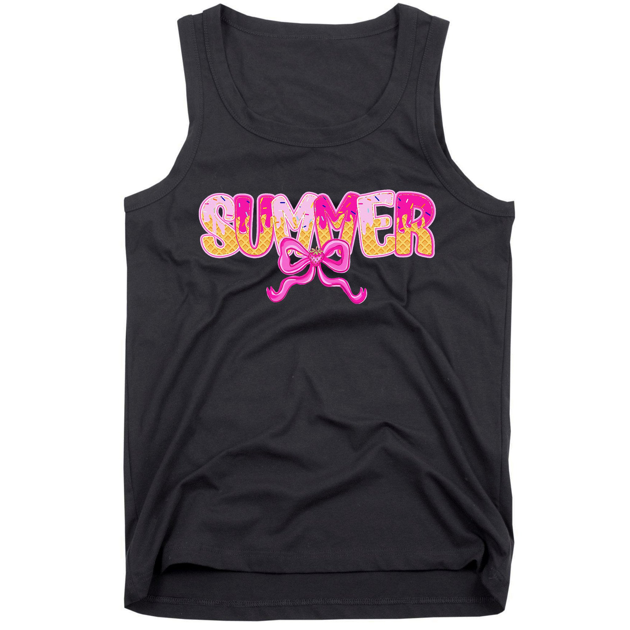 Summer Coquette Bow Ice Cream Summer Vacation Hawaii Beach Tank Top