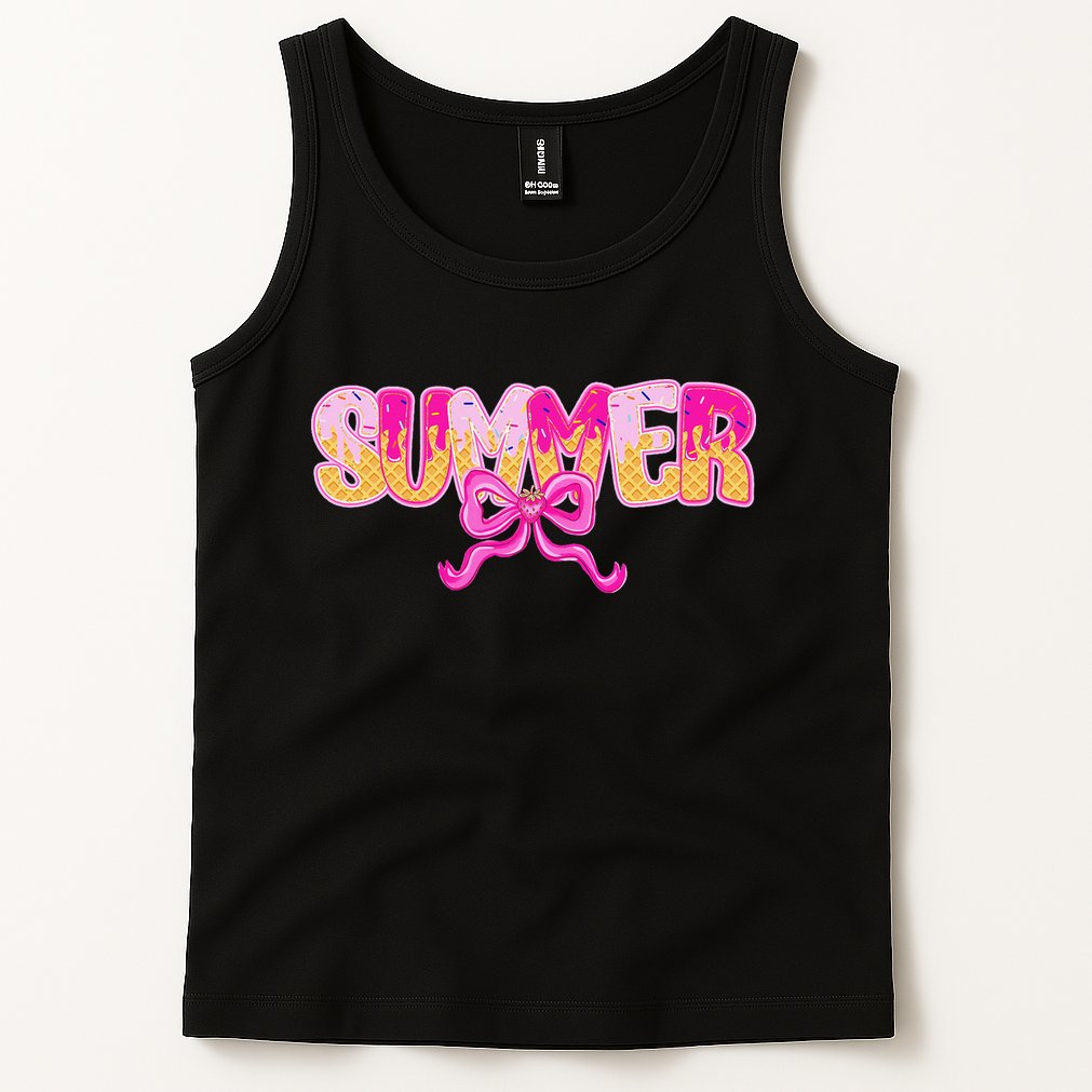 Summer Coquette Bow Ice Cream Summer Vacation Hawaii Beach Tank Top