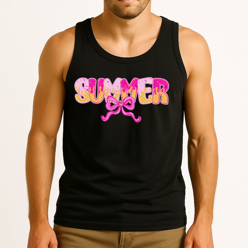 Summer Coquette Bow Ice Cream Summer Vacation Hawaii Beach Tank Top