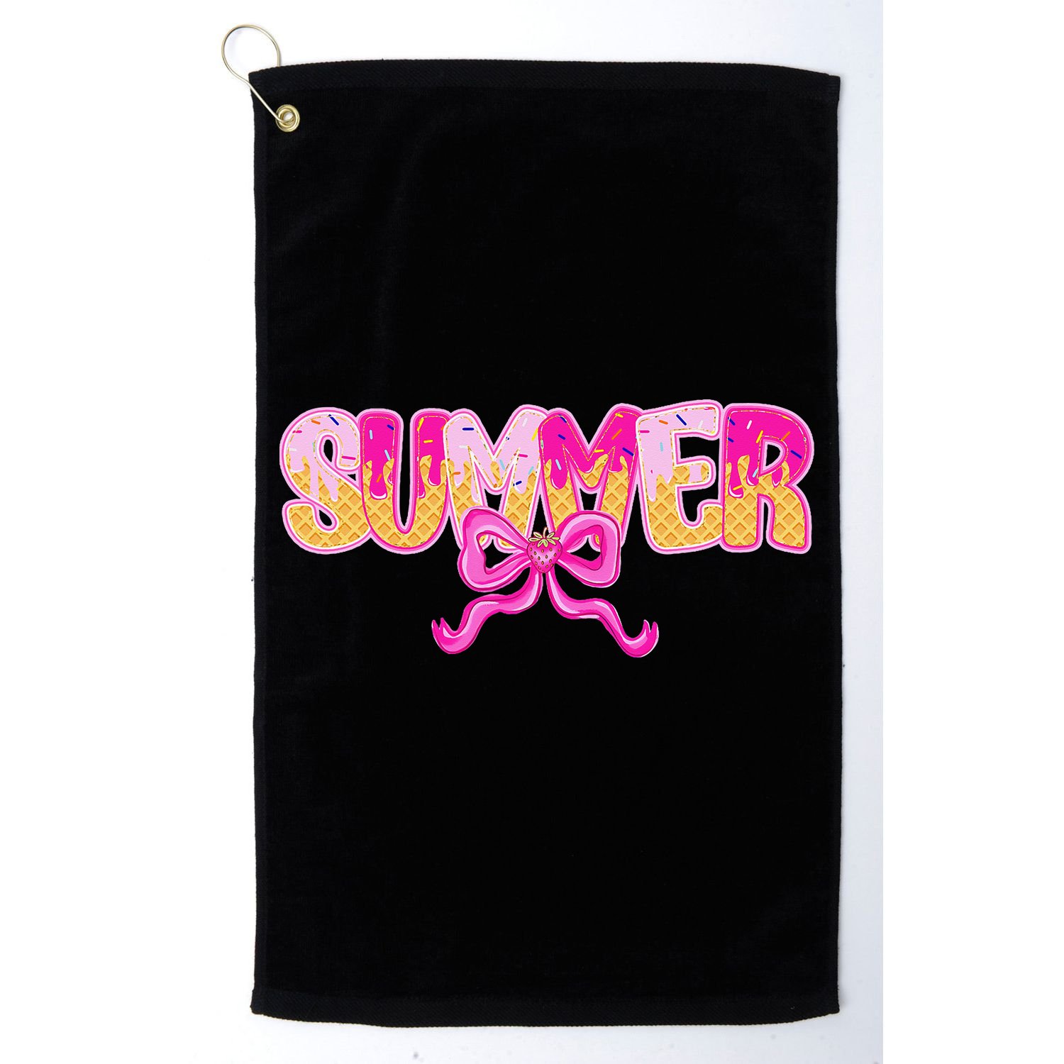 Summer Coquette Bow Ice Cream Summer Vacation Hawaii Beach Golf Towel
