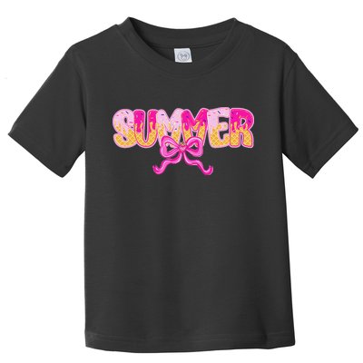 Summer Coquette Bow Ice Cream Summer Vacation Hawaii Beach Toddler T-Shirt