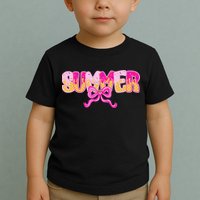 Summer Coquette Bow Ice Cream Summer Vacation Hawaii Beach Toddler T-Shirt