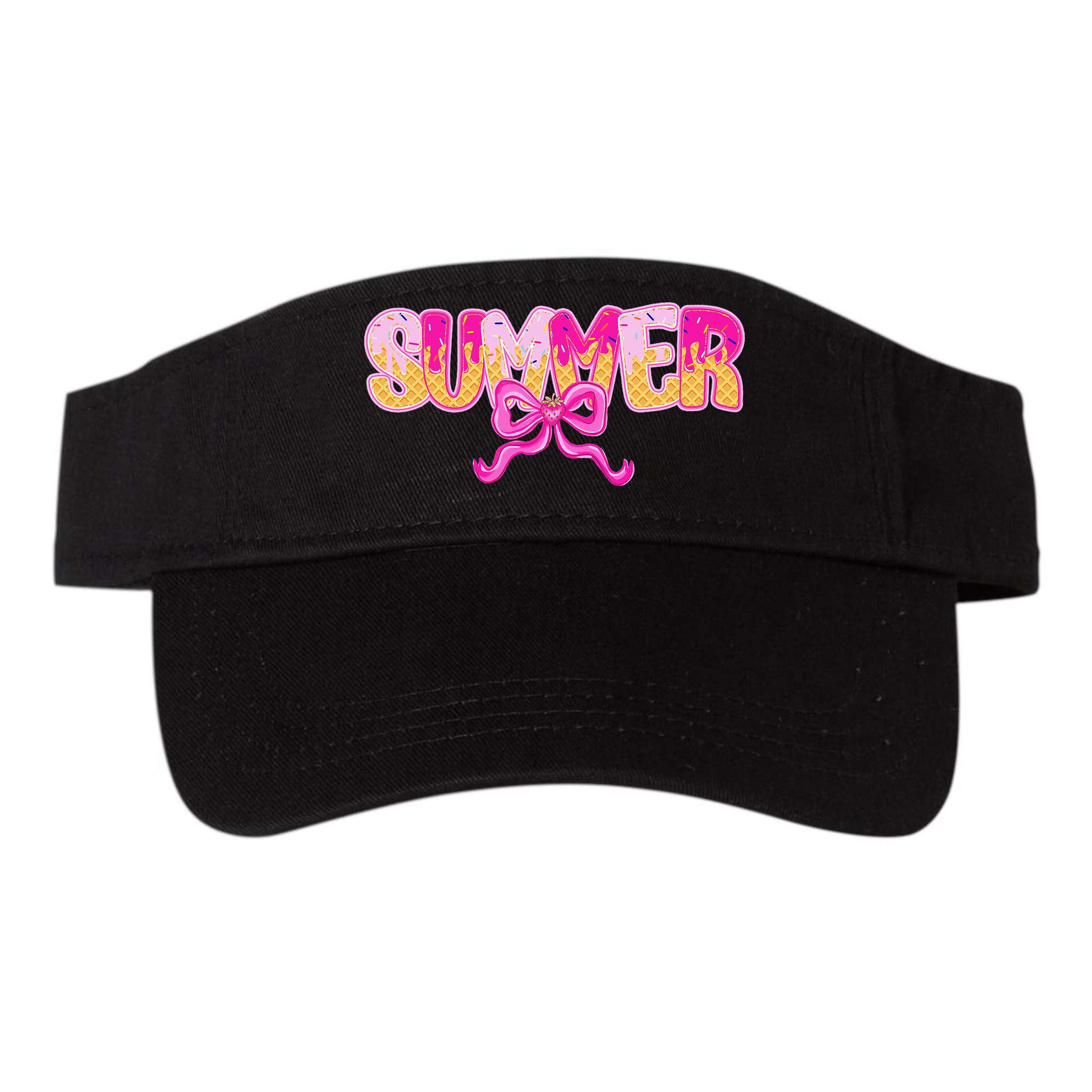 Summer Coquette Bow Ice Cream Summer Vacation Hawaii Beach Visor